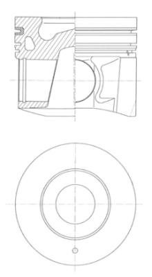 Piston (41643600 KOLBENSCHMIDT) ASHOK LEYLAND,NISSAN,RENAULT TRUCKS,UD TRUCKS