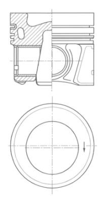 Piston (41647610 KOLBENSCHMIDT) AUDI,SKODA,VW