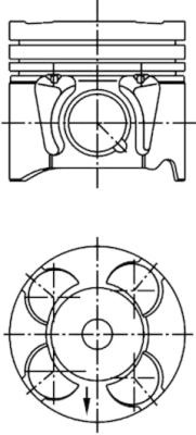 Piston (41660600 KOLBENSCHMIDT) OPEL,VAUXHALL