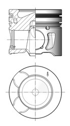 Piston (41703610 KOLBENSCHMIDT) Citroen,FIAT,LAND ROVER,PEUGEOT