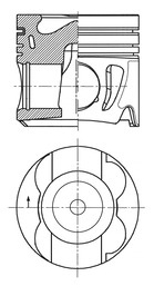Piston (41716620 KOLBENSCHMIDT) JEEP,MERCEDES-BENZ