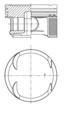 Piston (41724600 KOLBENSCHMIDT) MERCEDES-BENZ