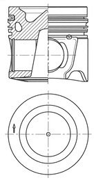 Piston (41804600 KOLBENSCHMIDT) IVECO
