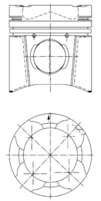 Piston (94847600 KOLBENSCHMIDT) ERF,MAN,NEOPLAN