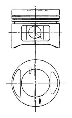 Piston (94910700 KS) AUTOBIANCHI,FIAT,LANCIA