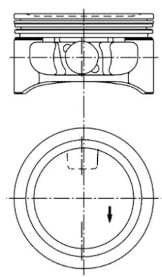 Piston (94912620 KOLBENSCHMIDT) CHEVROLET,HOLDEN,OPEL,VAUXHALL