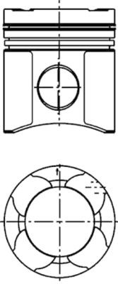 Piston (99332600 KOLBENSCHMIDT) ERF,KING LONG,MAN,NEOPLAN,VAN HOOL