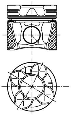 Piston (99543600 KS) AUDI,SKODA,VW