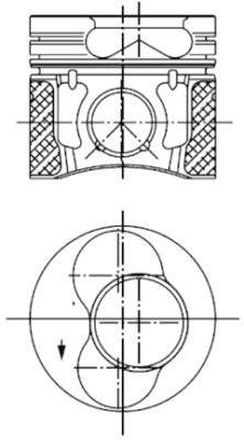 Piston (99843600 KS) AUDI,FORD,SEAT,VW