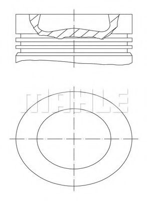 Piston AUDI TT (8J3) (2006 - 2014) MAHLE ORIGINAL 028 PI 00100 001 piesa NOUA