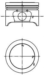 Piston CITROEN C4 I (LC) (2004 - 2011) KOLBENSCHMIDT 40161600 piesa NOUA