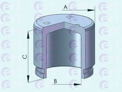 Piston, etrier frana HONDA CR-V II (RD) (2001 - 2006) ERT 150949-C piesa NOUA