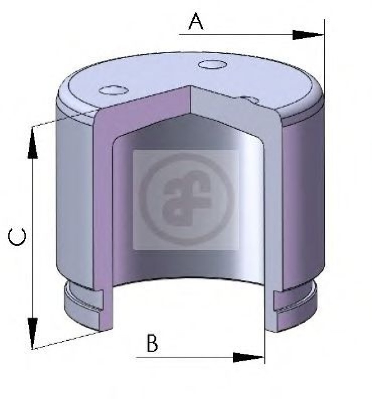 Piston, etrier frana NISSAN TIIDA Hatchback (C11X) (2006 - 2016) AUTOFREN SEINSA D025240 piesa NOUA