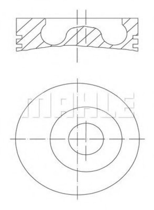 Piston FORD TRANSIT CONNECT (P65, P70, P80) (2002 - 2016) MAHLE ORIGINAL 016 02 00 piesa NOUA