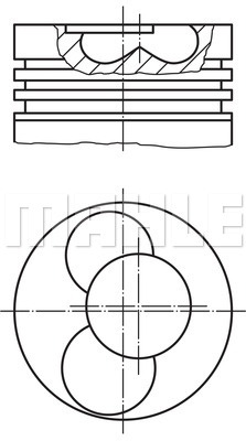 Piston la cilindrul 3 (0305500 MAH) AUDI,SEAT,SKODA,VW