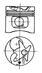 Piston MERCEDES C-CLASS (W202) (1993 - 2000) KOLBENSCHMIDT 94330610 piesa NOUA