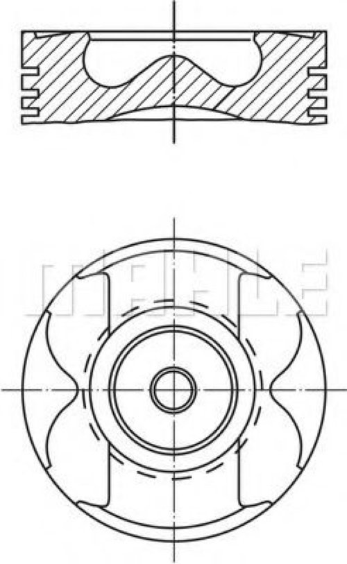 Piston MERCEDES SPRINTER 2-t platou / sasiu (901, 902) (1995 - 2006) MAHLE ORIGINAL 004 56 00 piesa ...