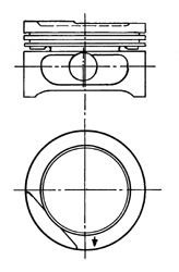 Piston OPEL ASTRA F Hatchback (53, 54, 58, 59) (1991 - 1998) KOLBENSCHMIDT 90556630 piesa NOUA