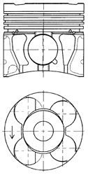 Piston OPEL ASTRA J GTC (2011 - 2016) KOLBENSCHMIDT 41071600 piesa NOUA
