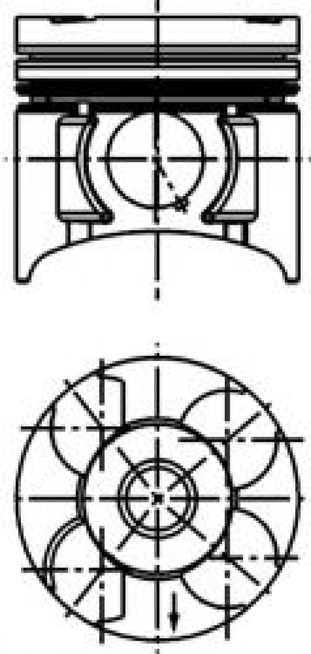 Piston OPEL MERIVA (2003 - 2010) KOLBENSCHMIDT 40392600 piesa NOUA