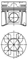Piston OPEL MOVANO platou / sasiu (U9, E9) (1998 - 2010) KOLBENSCHMIDT 40079600 piesa NOUA