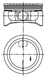 Piston OPEL ZAFIRA A (F75) (1999 - 2005) KOLBENSCHMIDT 94912600 piesa NOUA
