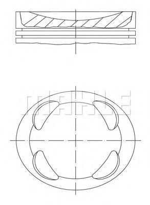 Piston PEUGEOT 207 (WA, WC) (2006 - 2016) MAHLE ORIGINAL 081 PI 00104 000 piesa NOUA