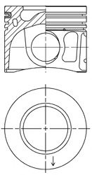 Piston PEUGEOT BOXER bus (2006 - 2016) KOLBENSCHMIDT 41072600 piesa NOUA
