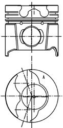 Piston RENAULT LAGUNA II (BG0/1) (2001 - 2016) KOLBENSCHMIDT 99561620 piesa NOUA