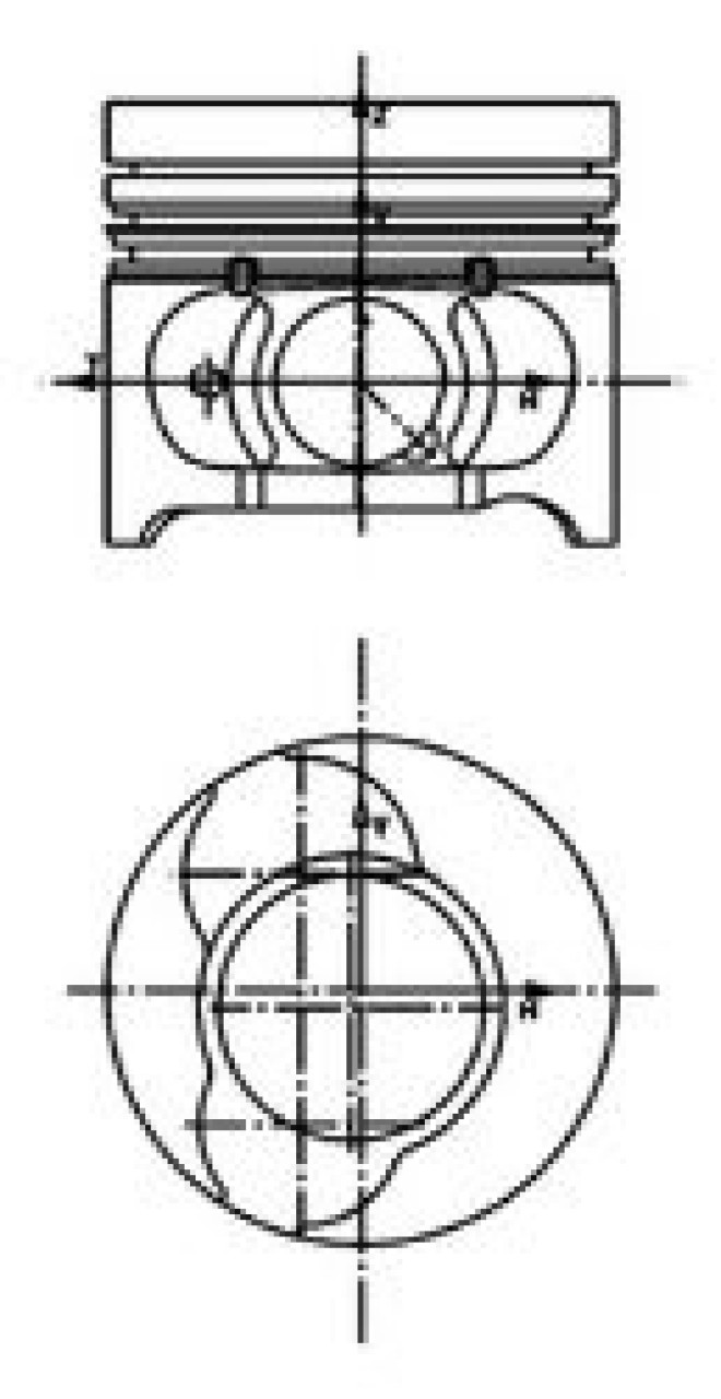 Piston RENAULT SYMBOL I (LB0/1/2) (1998 - 2008) KOLBENSCHMIDT 40190600 piesa NOUA