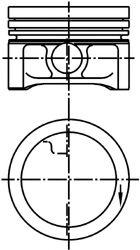 Piston SMART CITY-COUPE (450) (1998 - 2004) KOLBENSCHMIDT 99455600 piesa NOUA