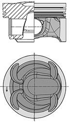 Piston VOLVO V70 III (BW) (2007 - 2016) KOLBENSCHMIDT 40315600 piesa NOUA