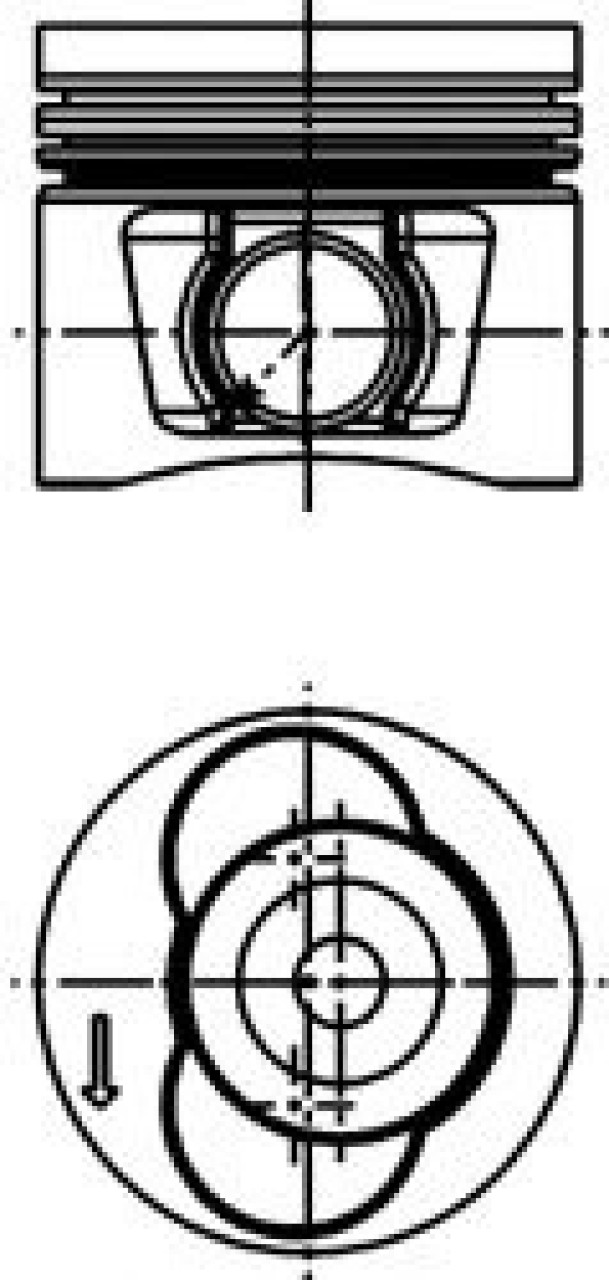 Piston VW CRAFTER 30-35 bus (2E) (2006 - 2016) KOLBENSCHMIDT 40715600 piesa NOUA