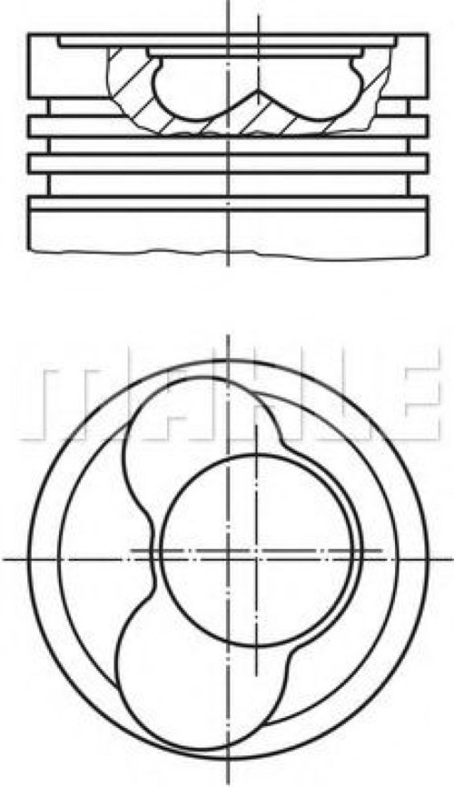 Piston VW LT II caroserie (2DA, 2DD, 2DH) (1996 - 2006) MAHLE ORIGINAL 030 58 00 piesa NOUA