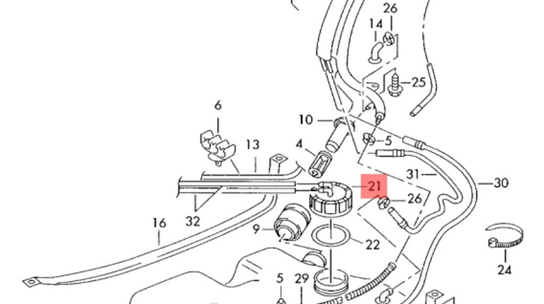 Piulita pompa rezervor Audi A4 B7 (8E)Berlina 2007 1.9 TDI OEM 8N0201375A