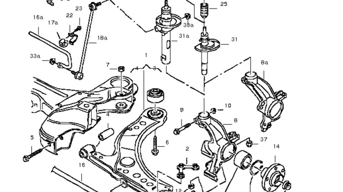 Pivot inferior fata Vw Bora FORTUNA LINE 1J0 407 365 A