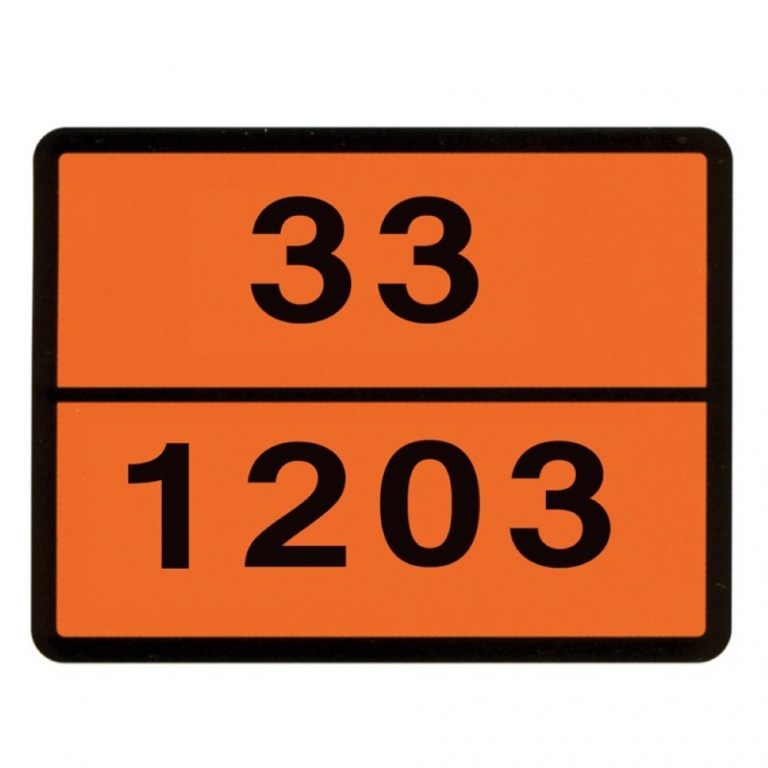 Placa Adr 33-1203 30x40 Cm Petrol Hico TWY013