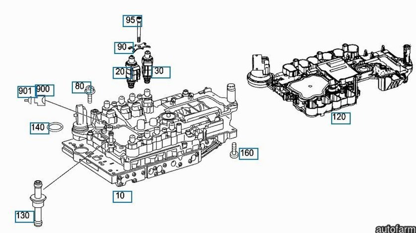 Placa electronica la cutie viteza automatica Mercedes GL (poz.120) SIEMENS VDO a000 270 1700