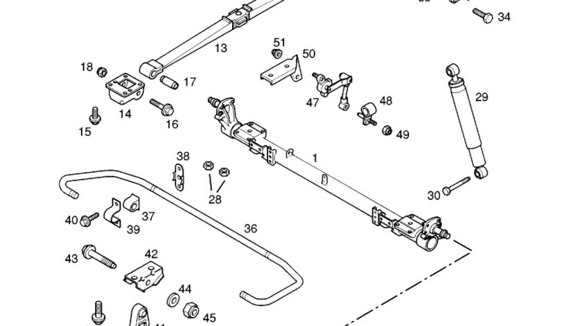 Placa fixare brida arc spate Master/Movano (poz.27) OPEL OE 4500105
