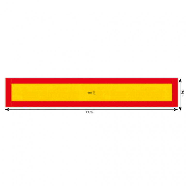 Placa Reflectorizanta Galben/ Rosu 1130x196 Mm Suport Aluminiu Hico TWY068
