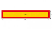 PLACA REFLECTORIZANTA GALBEN/ ROSU 1130X196 MM SUP...