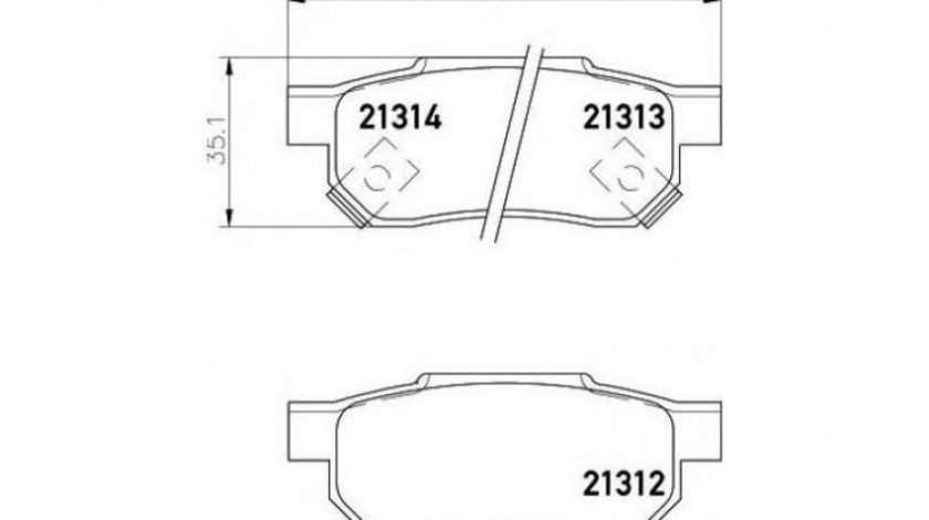 Placute de frana Acura Integra (1985-1990) #2 023302