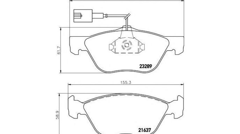 Placute de frana Alfa Romeo 155 (1992-1997) [167] #2 058902