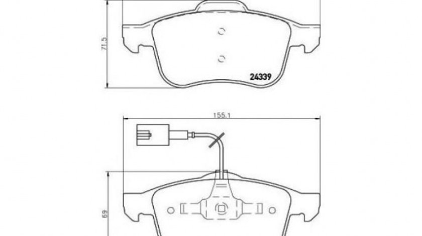 Placute de frana Alfa Romeo 159 Sportwagon (939) 2006-2011 #2 0986494071