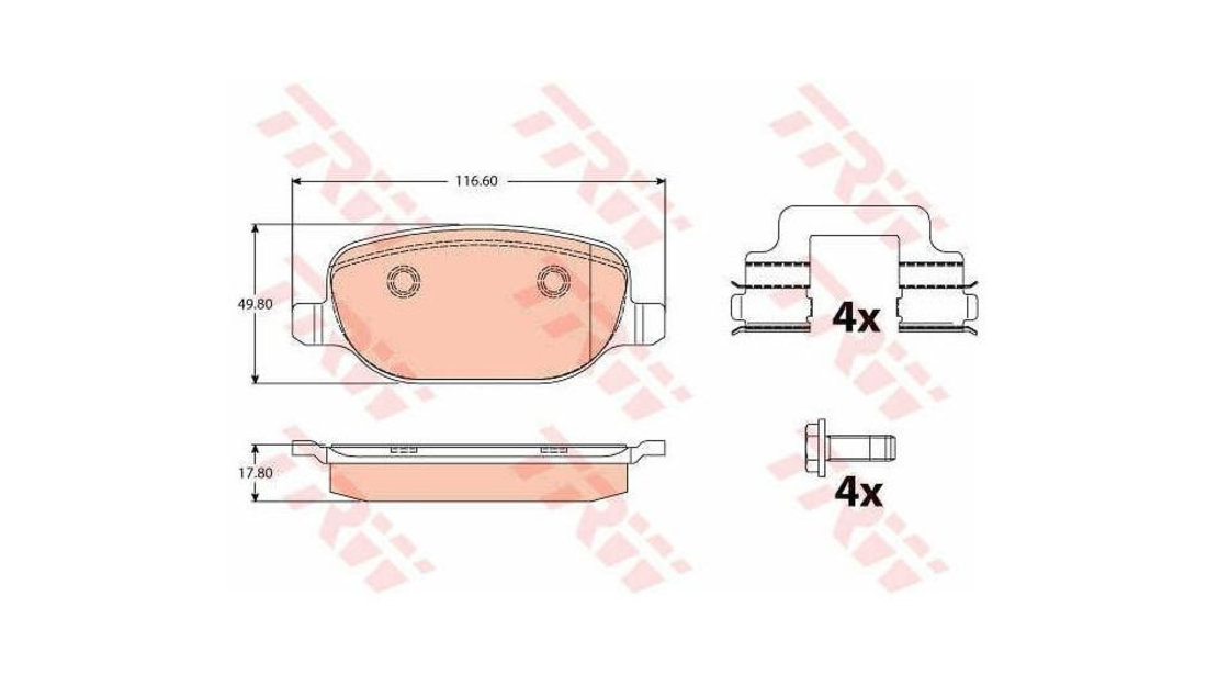 Placute de frana Alfa Romeo 159 Sportwagon (939) 2006-2011 #3 087800