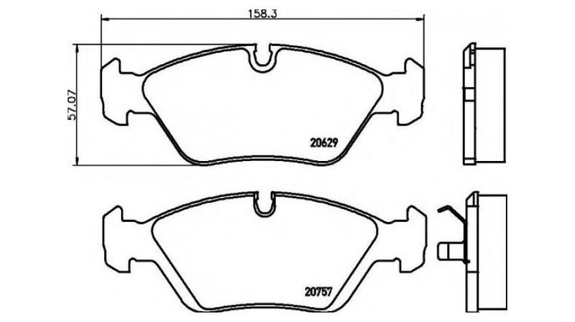 Placute de frana BMW 3 (E30) 1982-1992 #2 013900