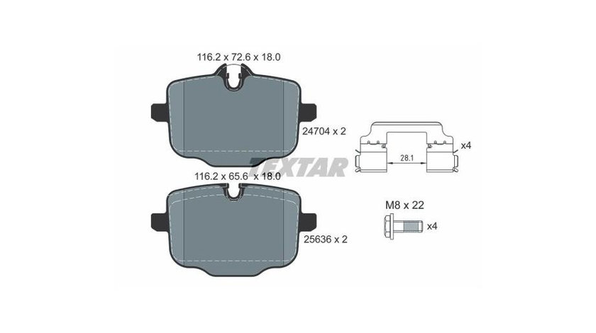 Placute de frana BMW 5 (F10, F18) 2009-2016 #2 12416