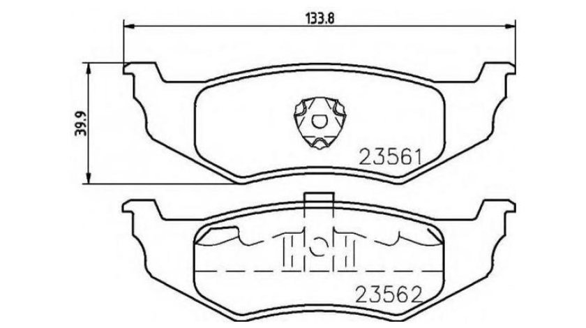 Placute de frana Chrysler 300 M (LR) 1998-2004 #2 048200