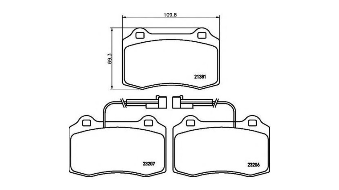 Placute de frana Chrysler VIPER 1992-1998 #2 043422