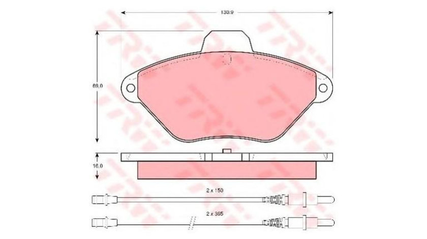 Placute de frana Citroen XANTIA Estate (X1) 1995-1998 #2 0252163216W